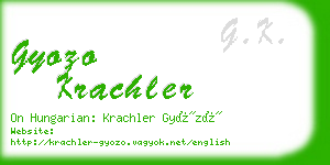 gyozo krachler business card